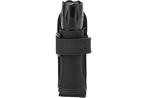 TACNEX Open Top Flashlight Holder Nylon Pouch Duty Belt MOLLE Torch Holster Tactical Light Carry Case Tool Carrier Gear Sheat