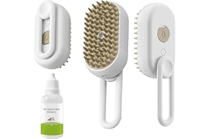 Generic Spritz Defur Comb+, 3 In 1 Cat Steam Brush for Cats & Dogs, White 1PCS