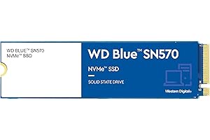 Western Digital 1TB WD Blue SN570 NVMe Internal Solid State Drive SSD - Gen3 x4 PCIe 8Gb/s, M.2 2280, Up to 3,500 MB/s - WDS100T3B0C