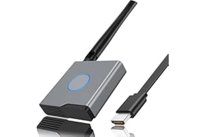 BRAIDOL Wireless HDMI Display Dongle Adapter, Portable Transmitter, Streaming Media Video/Audio/File HDMI Wireless Extender for Smartphone,Laptop to HDTV/Monitor/Projector, Support Airplay DLNA Miracast