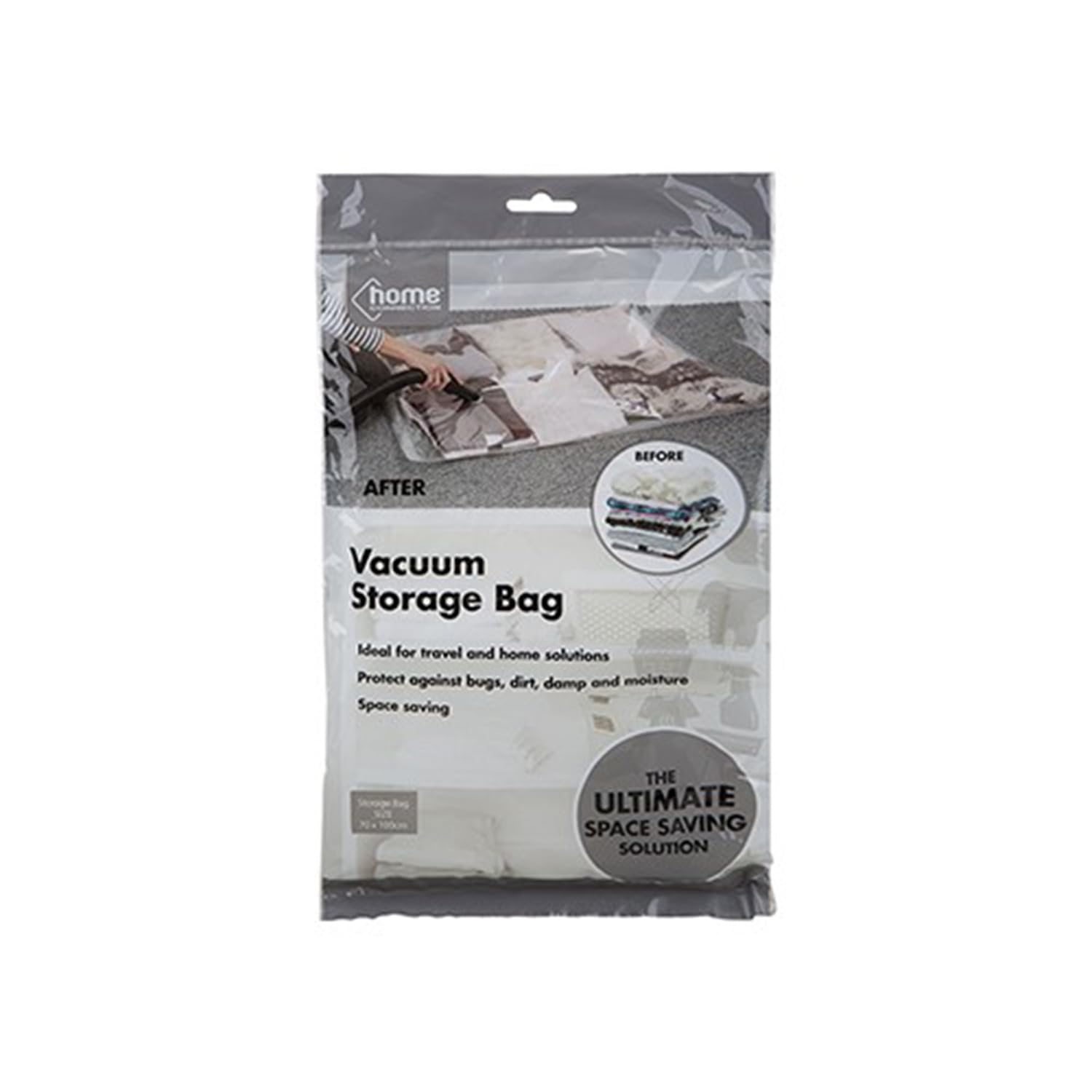 Clear Vacuum Storage Bags - 70 cm x 100 cm (1 Pc.) - Premium Quality & Durable Material - Perfect for Clothes, Bedding & More