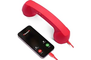 Retro Phone Handset USB C for Smartphone – Vintage Style Handset with Wired USB-C Connection, Noise Cancelling for Crystal Cl