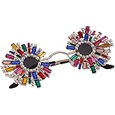 IYANCHENG Mixed Color Party Y2K Cute Crazy Fun Rhinestone Decorative Sunglasses
