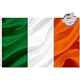 Irish ireland Flag 2x3 Outdoor Double Sided- Heavy Duty Irish National Country Flags Banner with 2 Brass Grommets 2 Rows Stitched