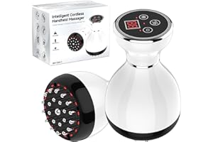 CHOUFALY Lymphatic Drainage Massager & Anti Cellulite Massage Tool, Helps Reduce Stretch Marks & Cellulite, for Legs, Arms & Belly, Body Sculpting Machine with Microcurrent & Red-Light & Heat & Vibration