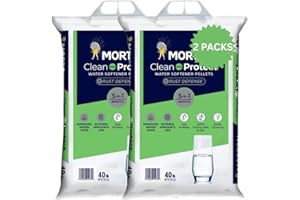 GENERIC 2 Pack Water Softener Salt Pellets – Clean and Protect Plus Rust Defense, 40 lb Bags (80 lbs Total) – Removes Iron, Reduces Rust Stains, Improves Water Taste, Protects Pipes and Appliances