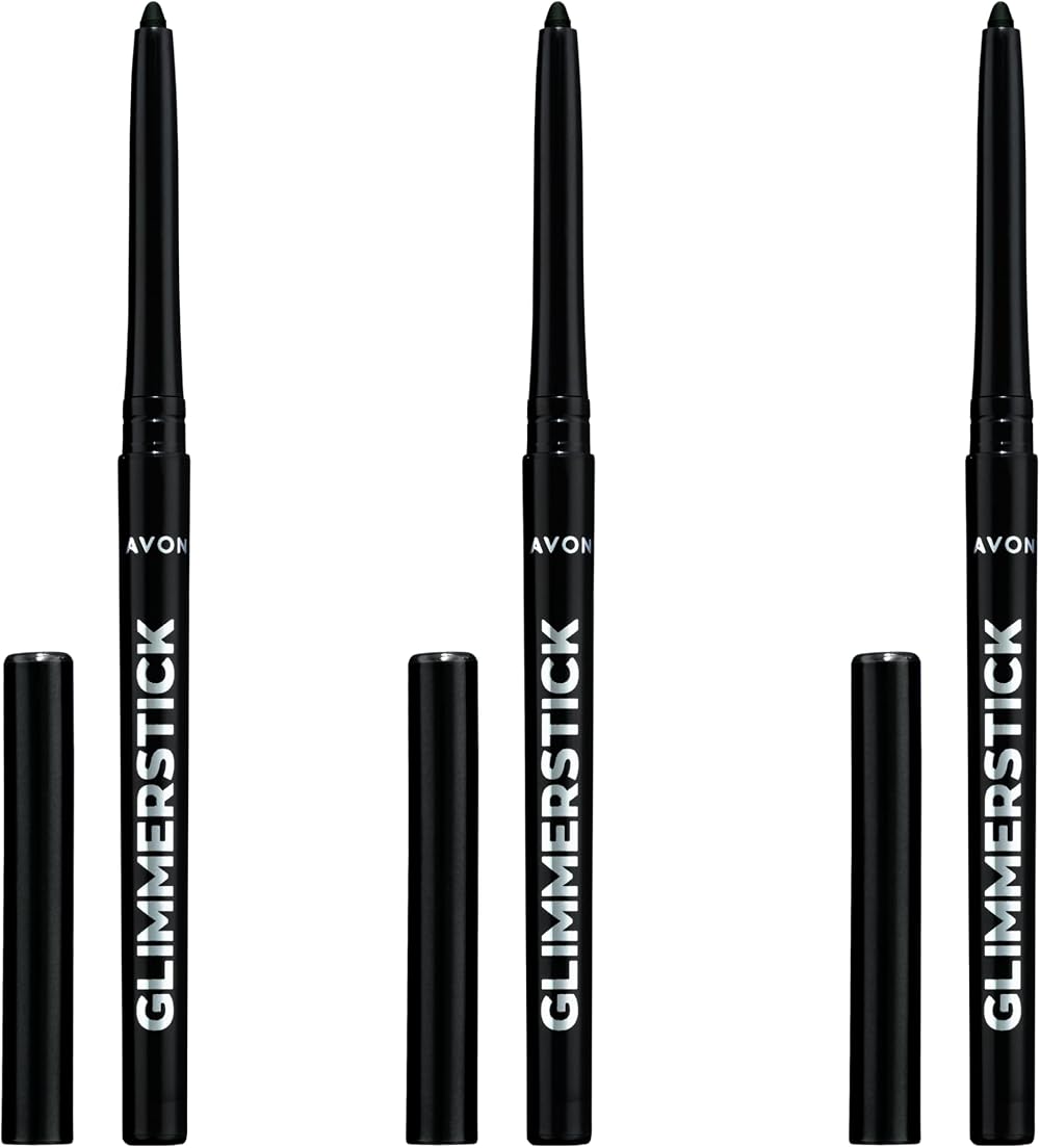 Avon Glimmerstick Eyeliner Trio Blackest Black Waterproof Cruelty Free