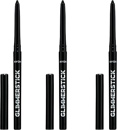 Avon Glimmerstick Eyeliner Trio Blackest Black Waterproof Cruelty Free