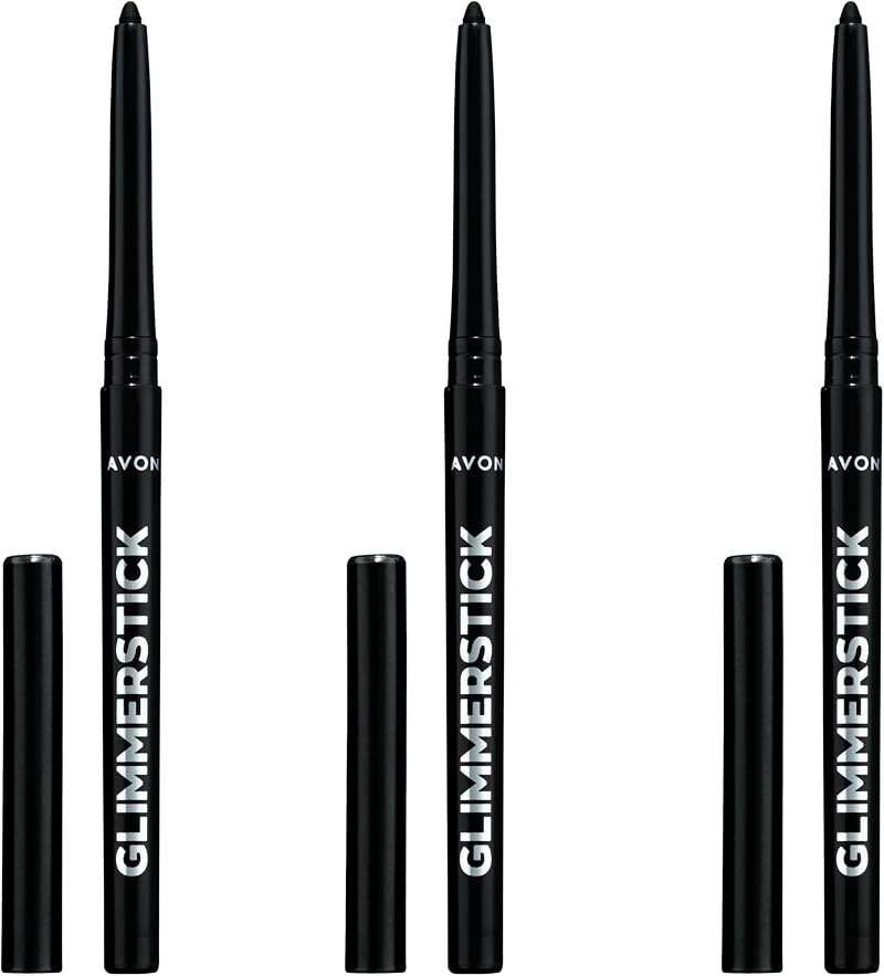 Avon Glimmerstick Eyeliner Trio Blackest Black Waterproof Cruelty Free