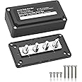 Jamgoer 300A Bus Bar Heavy-Duty Module Design Power Distribution Block 12V 24V 48V DC Busbar Box with 4X M8(5/16") Terminal Studs for Battery Marine Automotive RV Car Truck (Black)
