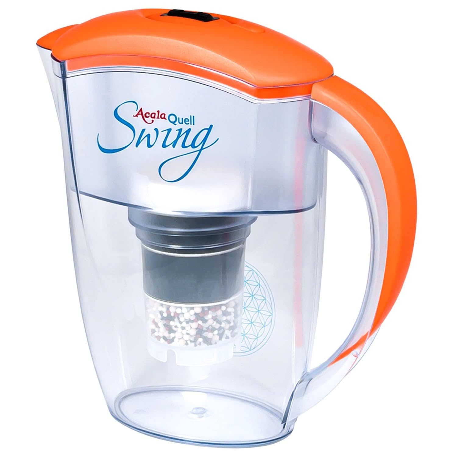 Water Filter AcalaQuell Swing Water Filter Jug | Orange | Highest Filtration Performance | Activated carbon filter | PI-Technology | Water Filter System | Creates delicious-tasting & healthy water