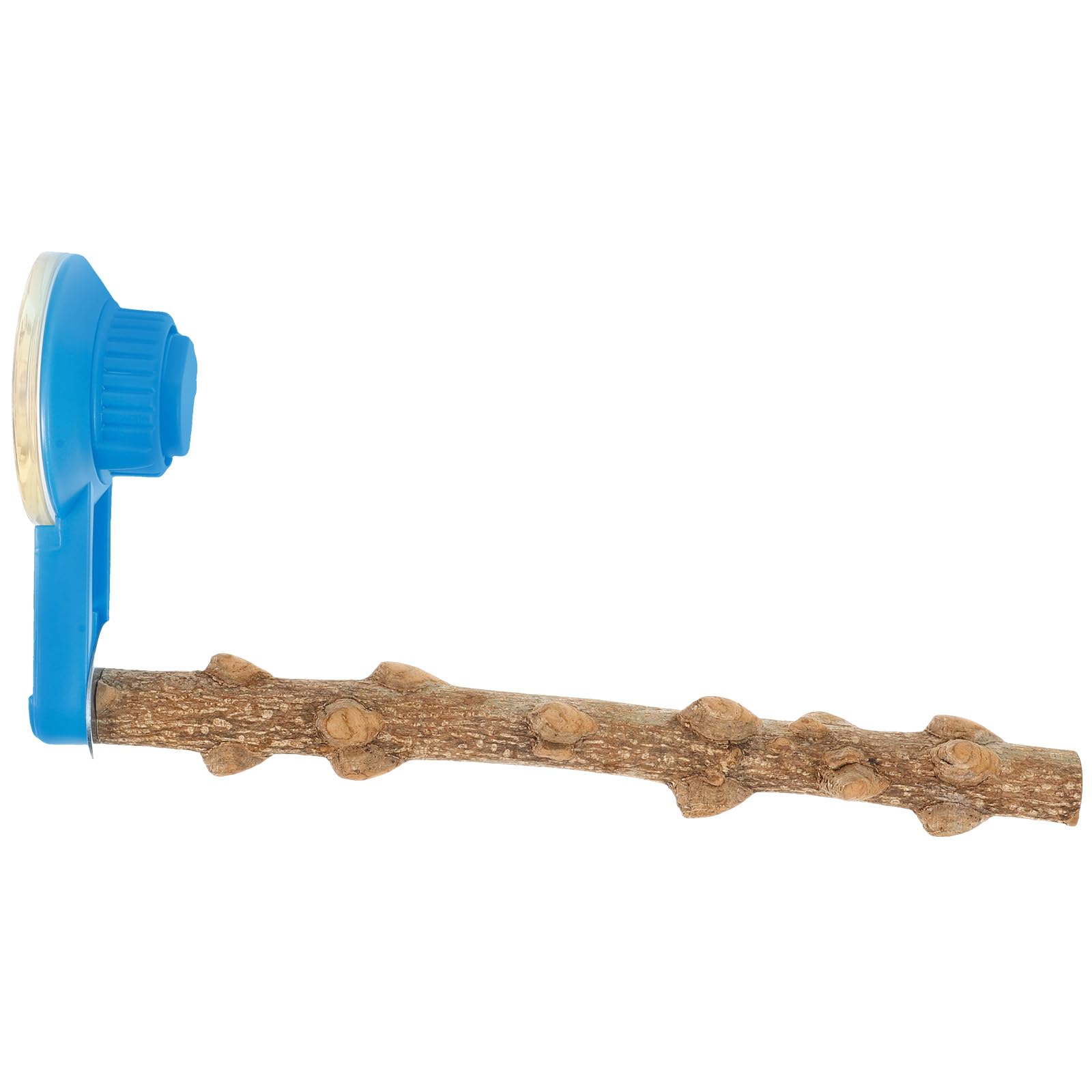 VANZACK Bird Parrot Stand, Bird Wood Perch with Portable Suction Cup for Window Wall Hanging Play - Perch Shower Perch Standing Holder