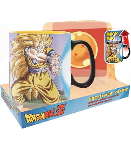 Amazon.com: Stor DBZ Heat Change Ceramic Mug Mug Heat Activated Coffee Mug  - Son Gohan - Son Goku - Trunks - Vegeta : Home & Kitchen