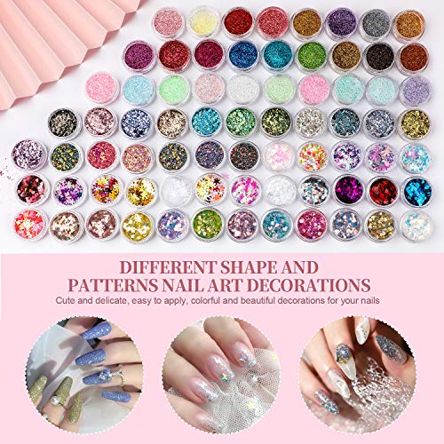 Morovan 72 in 1 Acrylic Nail Kit Glitter Nail Powder with Liquid