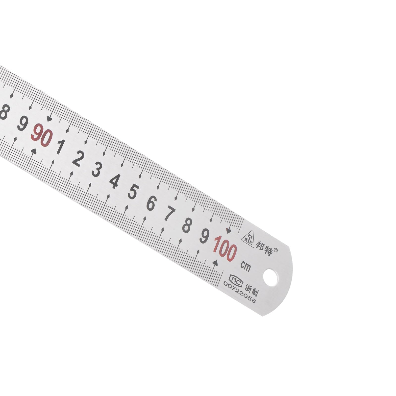Kozelo Stainless Steel Ruler - [1m/40 Inch x 1.5 Inch] Double Reading Straight Edge Metal Measuring Tools for Architectural Design Use
