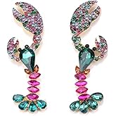 Lobster Earrings for Women, Cute Crawfish Earrings, Ocean Lobster Dangle Earring Hypoallergenic, Beach Lobster Bohemian Drop Earring, Crayfish Crab earring Studs, Lobster Jewelry Funny earrings