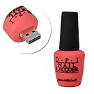 PORTWORLD Nail Polish Bottle Shaped 16GB USB 2.0 Flash Drive - Rose