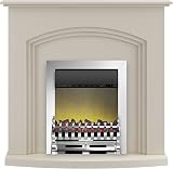 Adam Truro Cream Fireplace 41 Inch with Blenheim Chrome Electric Fire