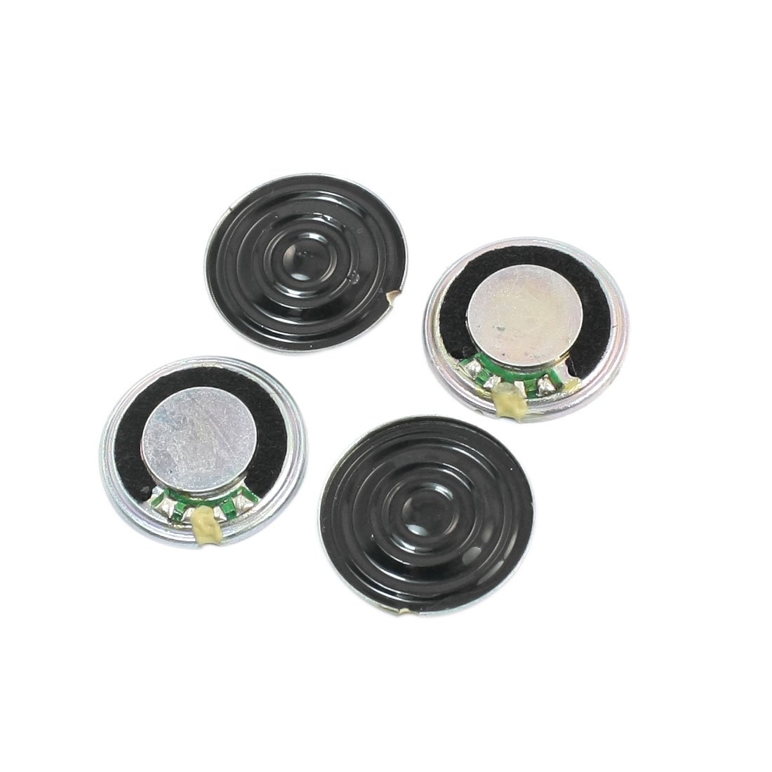sourcing map 1Watt 8 Ohm Round Internal Magnet Speaker Loudspeaker 20mm Dia 4 Pcs