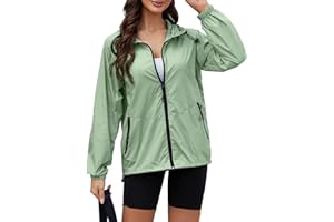 CRIPOM Rain Jacket Women Waterproof Packable Raincoat With Pocket Lightweight Jacket With Hood S-XXL