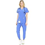 READY SET SCRUBS - Ceil Blue Scrubs for Women Set