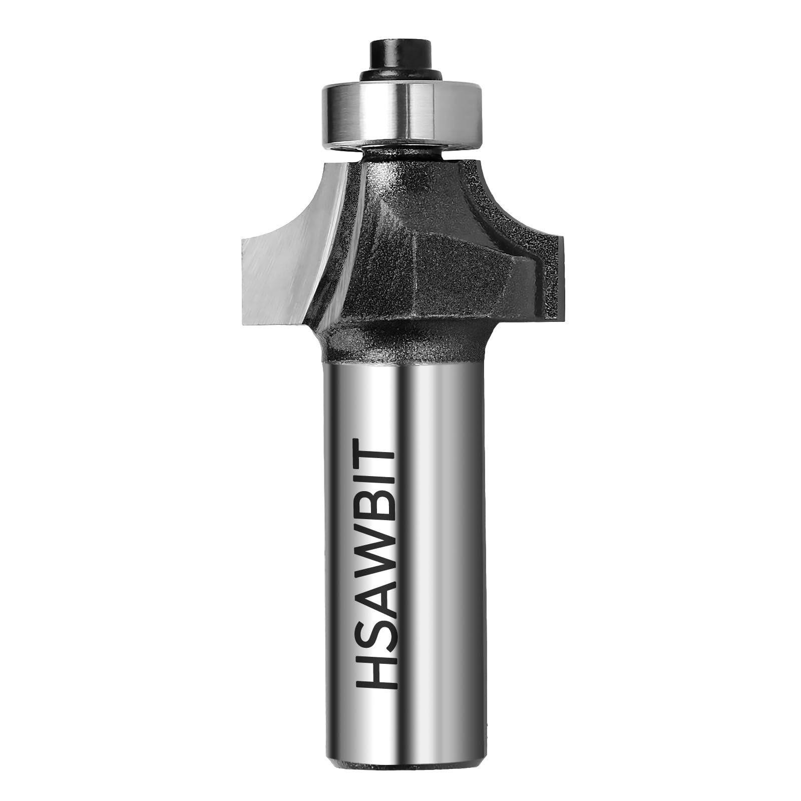 hsawbit Rounded Over Router Cutter Bit, 1/2 Inch Shank, 6.4mm Radius and 11mm Cut Length, Roundover Router Bit Edging Router Bit