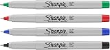 Sharpie Permanent Markers Ultra-Fine Point Assorted Colours 4 Count view 3