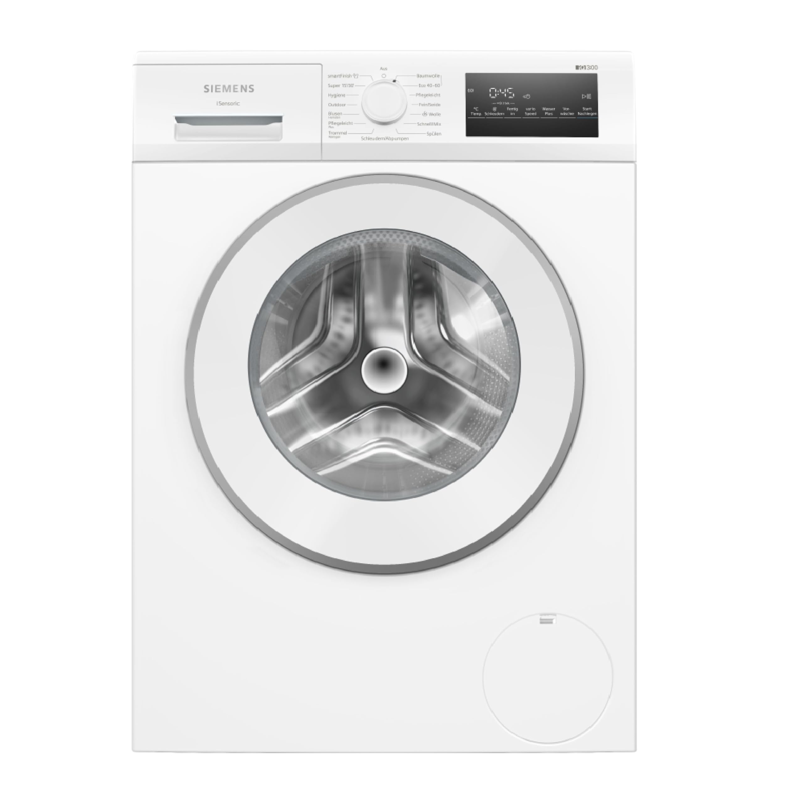 Siemens WM14N22A iQ300 Waschmaschine, Frontlader, 9 kg, max. 1400 UpM, speedPack L - saubere Wäsche in weniger Zeit, smartFinish - für weniger Falten, Outdoor-Programm, LED-Display simpleTouch, weiß