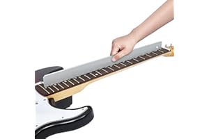 Frautron Guitar Neck Notched Straight Edge, 4mm Thickness Guitar Neck Maintenance Setup Tool, Pro Luthier Repair Tool for 25.5"(F) & 24.75"(G) Scale and Many Other Guitar Fretboard & Frets