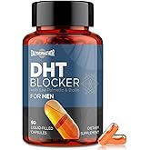 Talyvoriathor DHT Blocker for Men with Saw Palmetto & Biotin, Hair Growth Formula in Liquid-Filled Capsules, Hair Loss Supplements, Hair Regrowth Vitamins, Proprietary Herbal Blends - 90 Capsules