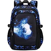 BABUN Backpacks for Boys Elementary Middle School Bags Kids Heavy Duty Durable Teenage Student Sturdy Bookbag Travel Waterproof 18in (A-Blue)