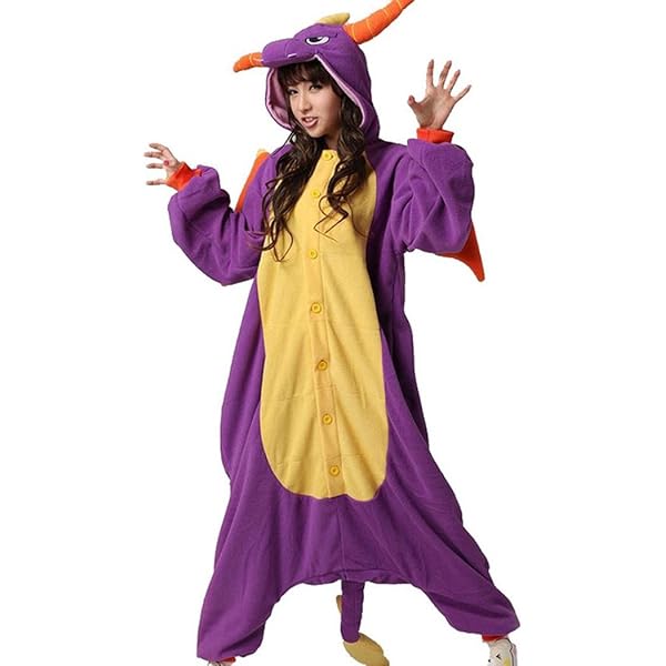 wotogold Pijama de Zorro Animal Trajes de Cosplay Adultos Unisex