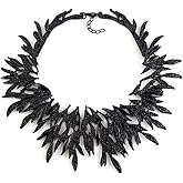 Zthread Vintage Bib Choker Collar Neklace Black Leaf Statement Collar Necklace Woman Fashion Jewelry Necklace