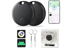 GLOBELEC Bluetooth Tracker for Android-2pack,Air Tracker Tags for Android,Luggage Tracker Tags Works with Google's Find Hub Device App,Smart Tracking Tag for Keys,Suitcase,Backpack,Wallet