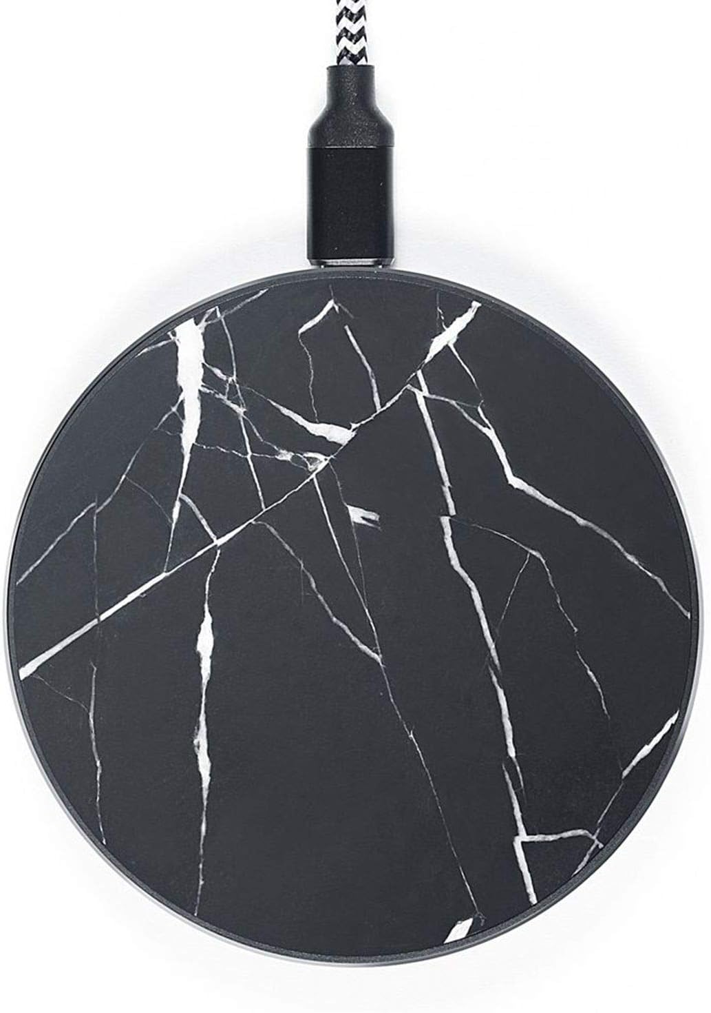 Real Marble Wireless Charger 10W Qi Certified Fast Wireless Charging Pad Nero Marquina (No AC Adapter)