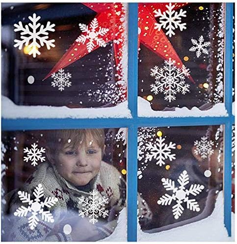 Christmas Glass Stickers, DIY Window Decoration Removable Stickers, Static, PVC, Door Decal, Snowman, Santa Sticker