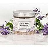 Himalayan Bath Salt with Lavender Petals, Essential Oil & Epsom Salt– 170g Gift Pack – Relaxing Aromatherapy Soak, Detox & Wellness Spa Salt