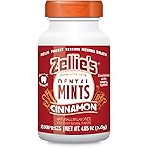Zellie's | 100% Xylitol Cinnamon Breath Mints | No Aspartame, Gluten Free, Vegan & Kosher Mints (250 Count - Pack of 1)