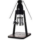Manual Espresso Maker Set - Hand Press Espresso Machine &ndash; 12Bar Pressure Profiling, Dual-Lever Manual Coffee Maker with Pre-Infusion, Portable for Custom Espresso Shots, Stainless Steel (Black)