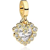 Amuefer Valentines Mothers Day Jewelry Gifts, Charms for pandora Bracelets and Necklaces Women