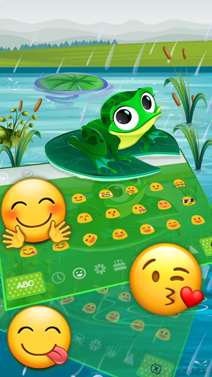 Cute Cartoon Big Eye Frog Keyboard for Android