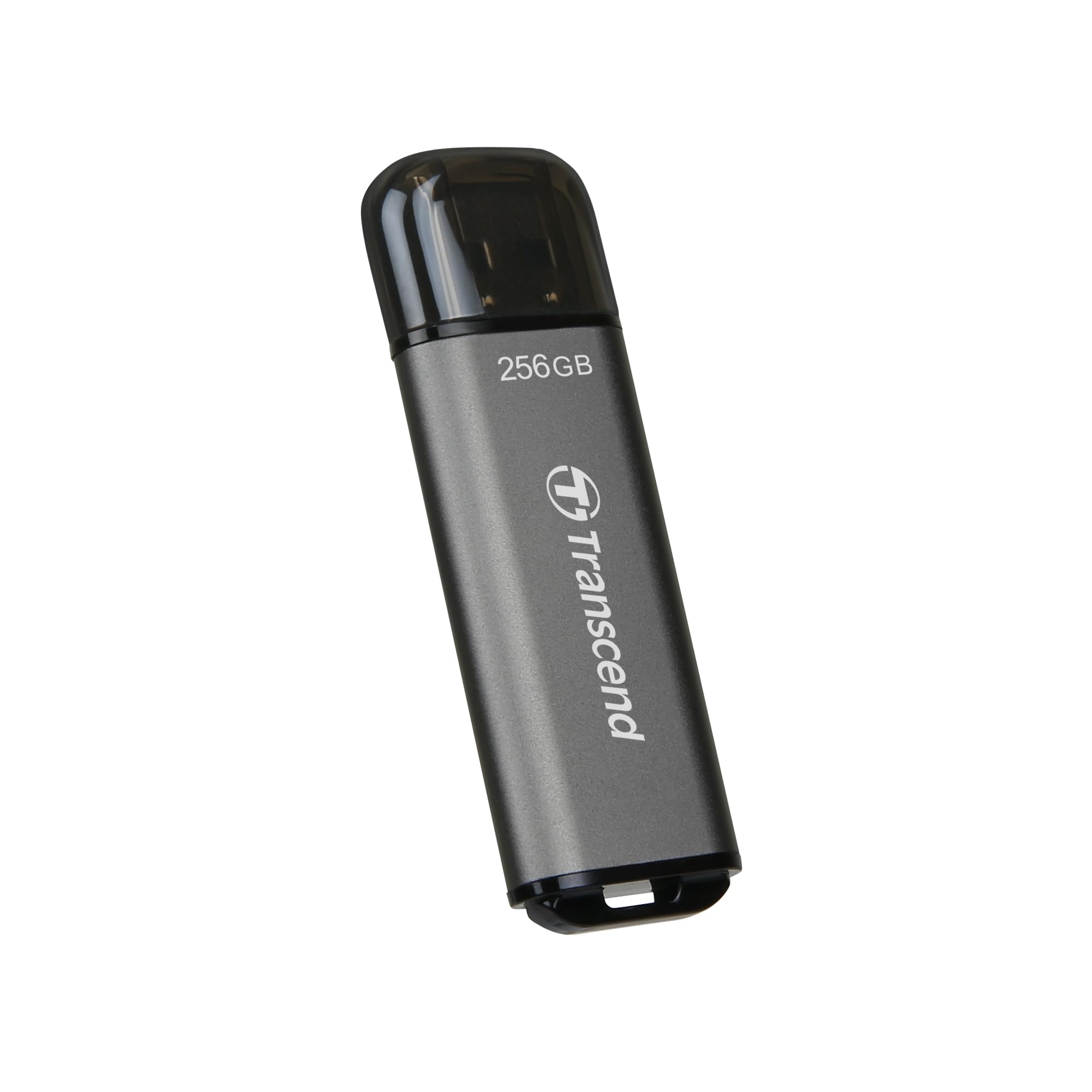 Transcend JetFlash 920 USB-Stick 256GB – Extrem schnell bis zu 420MB/s Lesen, High-Performance SSD-Klasse, robustes Aluminium-Gehäuse, Space-Grau – TS256GJF920