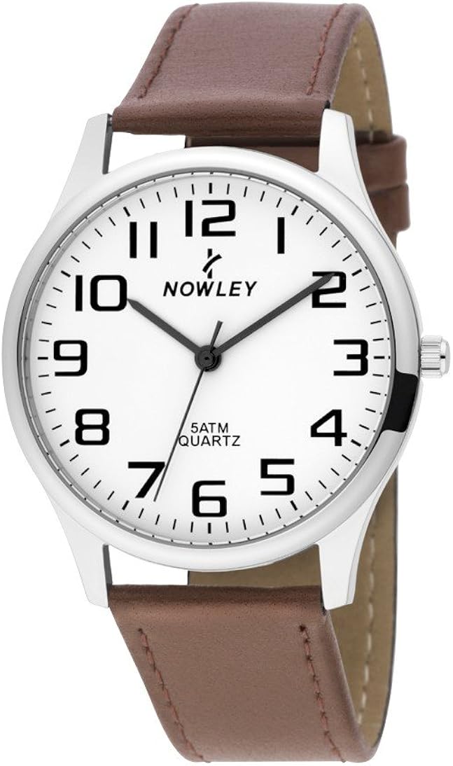 Reloj Hombre, Marca Nowley, Caja de Acero con Esfera Blanca y ...