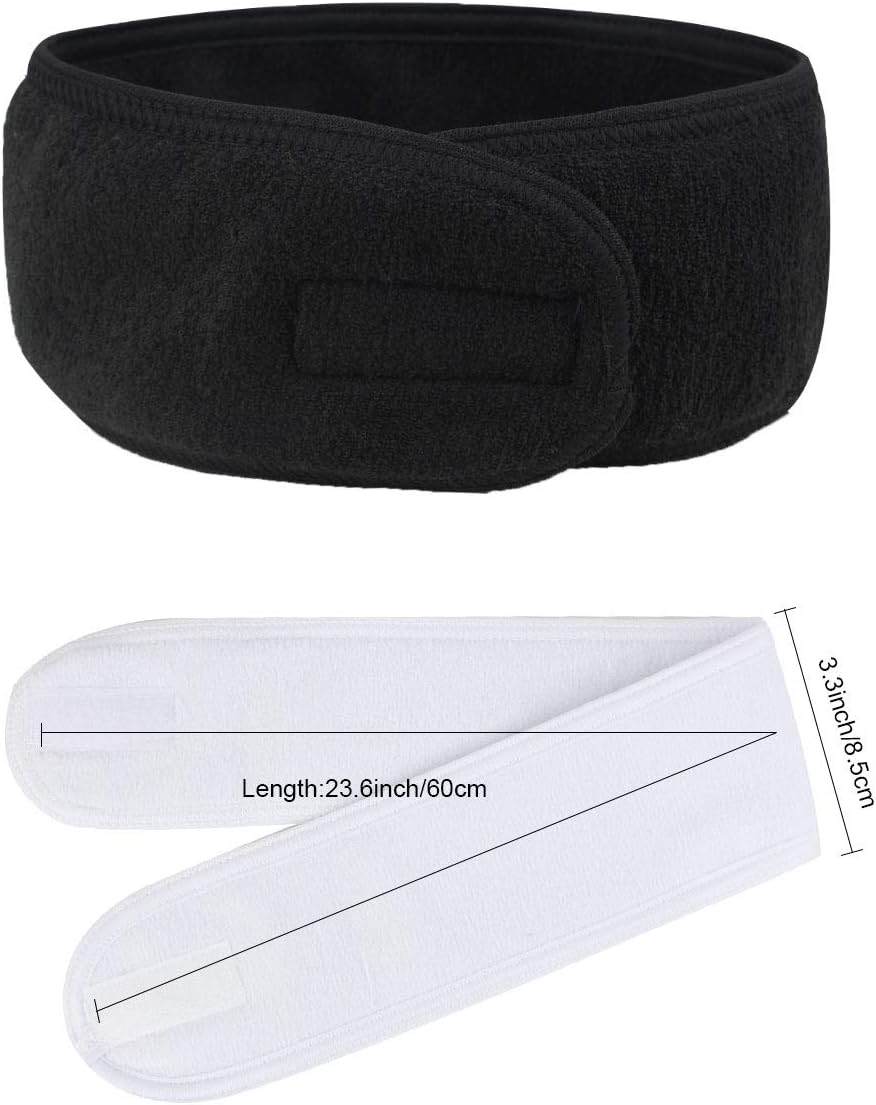 Spa Facial Headband for Women, Soft Terry Cloth with Adjustable Hook and Loop, Comfortable & Secure Fit for Skincare Makeup - Image 5