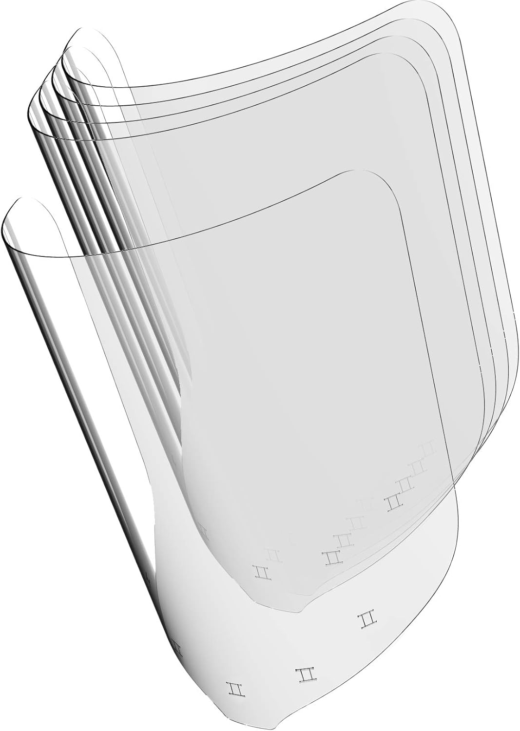 Zshield Flex Replacement Shields 5 Pack Reusable Face Shield W Full Face Clear Lens Lightweight Neck Mount Design Made In Usa Amazon Com