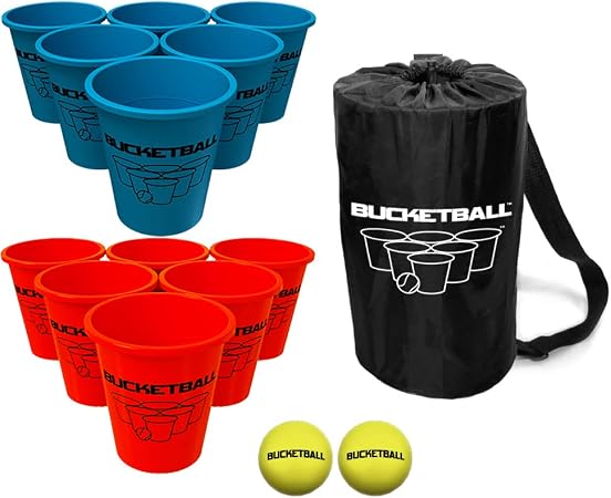 Bucket Ball - Beach Edition - Ultimate Beach, Pool, Yard, Camping, Tailgate, BBQ, Backyard, Lawn, Water, Wedding, Events, Indoor, Outdoor Game Best Gift Toy for Boys, Girls, Teens, Adults, Family