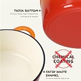 Overmont 26cm Enamelled Cast Iron Round Casserole Pot with Lid & Potholders view 8