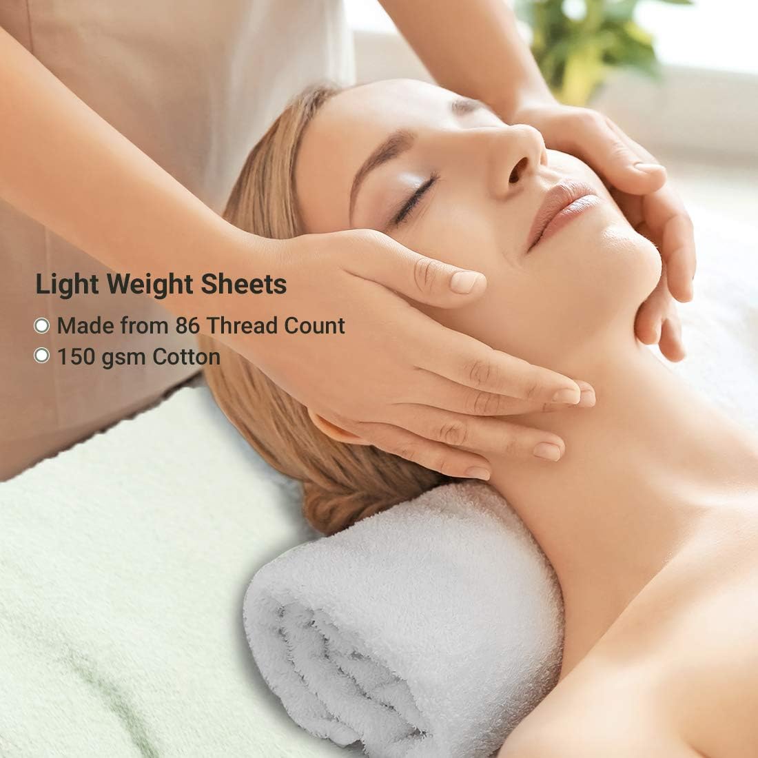 ForPro Premium Flannel 3-Piece Massage Sheet Set, Sage, for Massage Tables, Includes Massage Flat Sheet, Massage Fitted Sheet, and Massage Fitted Face Rest Cover : Massage Linens : Health & Personal Care