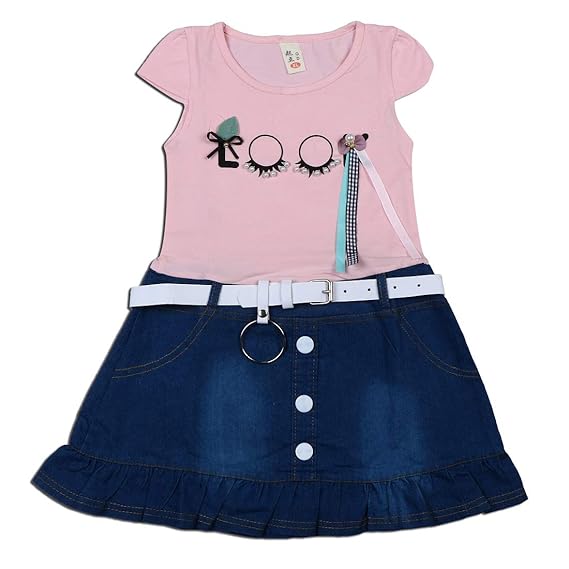 printed denim frocks