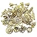 100g (about 86pcs) Craft Supplies Mixed Antique Gold Charms Pendants For Jewelry Findings Making Accessory For DIY Bracelet Necklace (M249)